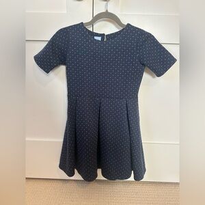 Bella Bliss Navy Blue Quilted Kids Dress